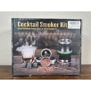 Electric Cocktail Smoker Kit with‎ 8 Wood Chip Flavors and 6 Whiskey Stones New